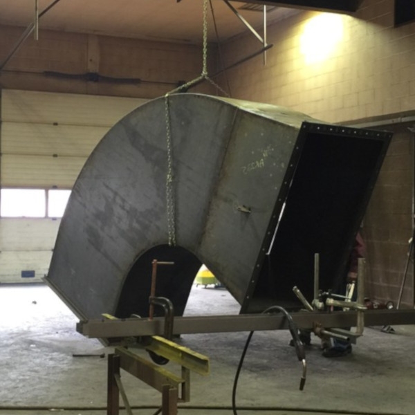 rounded roof vent being welded